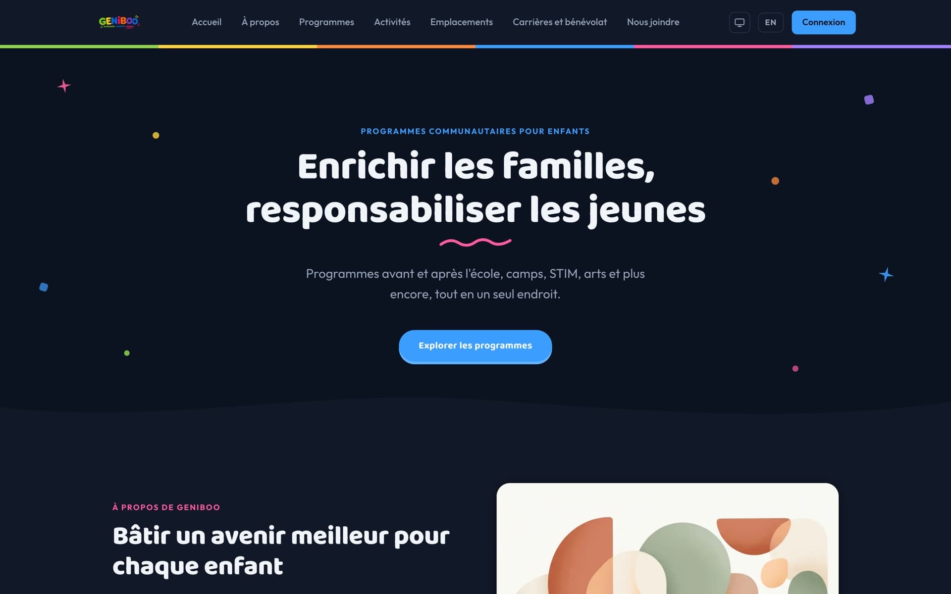 The same GENIBOO page switched to French.